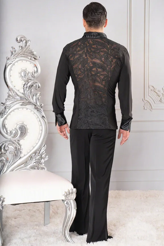 Men's Loose Soft Collar Embroidery Shirt MS25