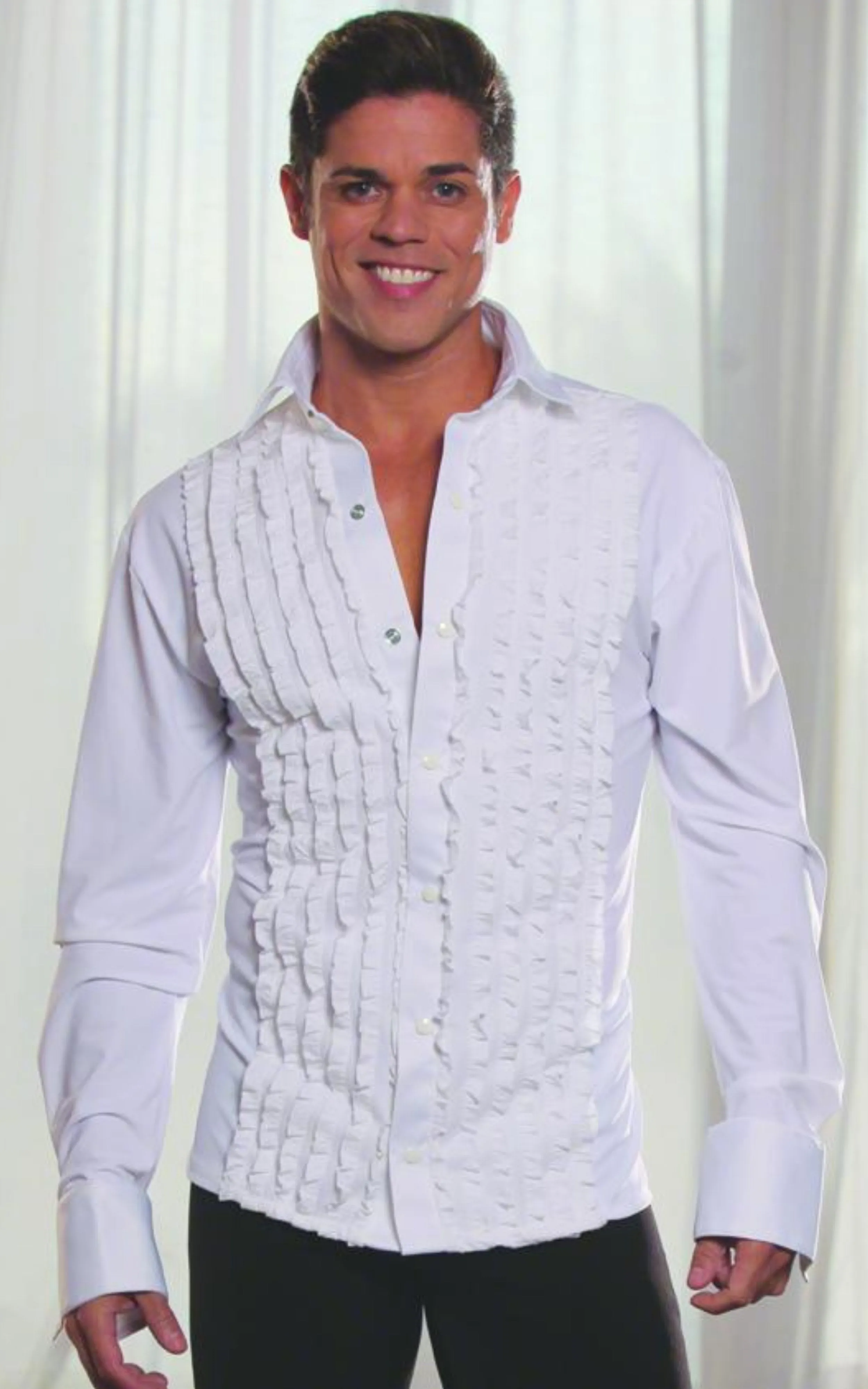 Men's Ruffled Tuxedo Shirt w/out trunks MS8, with trunks MS8A