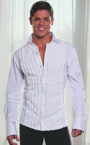 Men's Ruffled Tuxedo Shirt w/out trunks MS8, with trunks MS8A