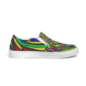 Mens Sneakers - Multicolor Low Top Canvas Slip-on Shoes - 3n2375 by inQue.Style