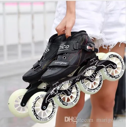 Mooond | Speed Inline Skates Carbon Fiber | 4 Wheels | Street Racing