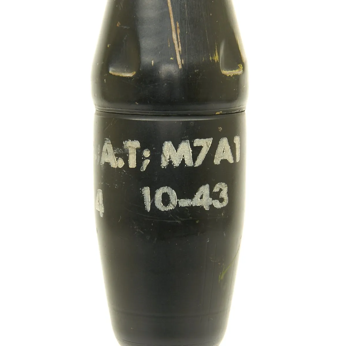 Original U.S. WWII Bazooka M7A1 Practice Rocket with M87 Container - Dated 1943