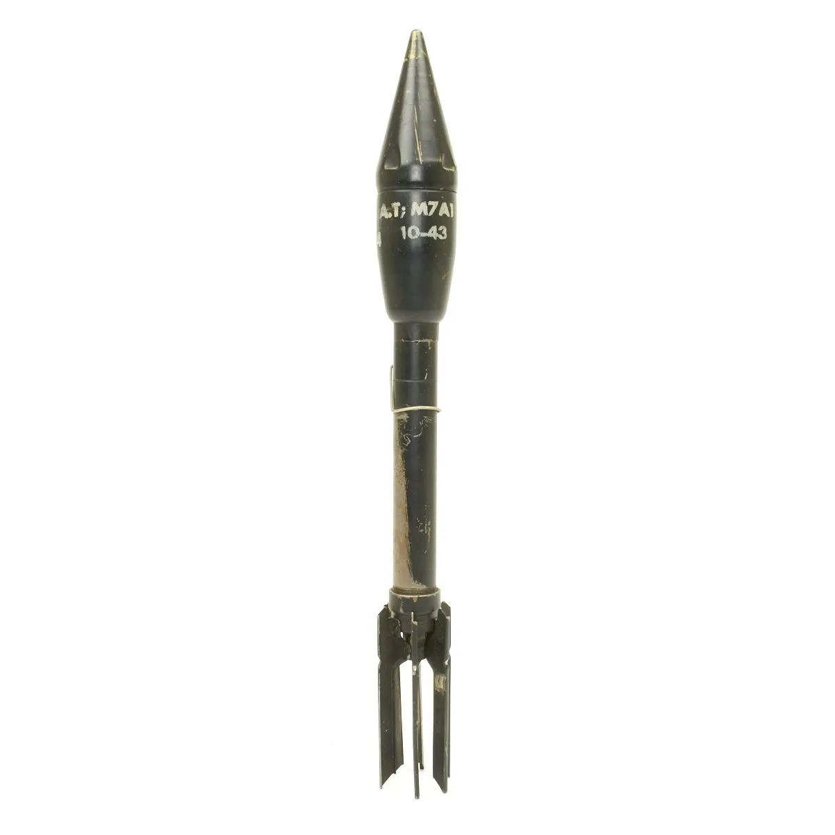 Original U.S. WWII Bazooka M7A1 Practice Rocket with M87 Container - Dated 1943