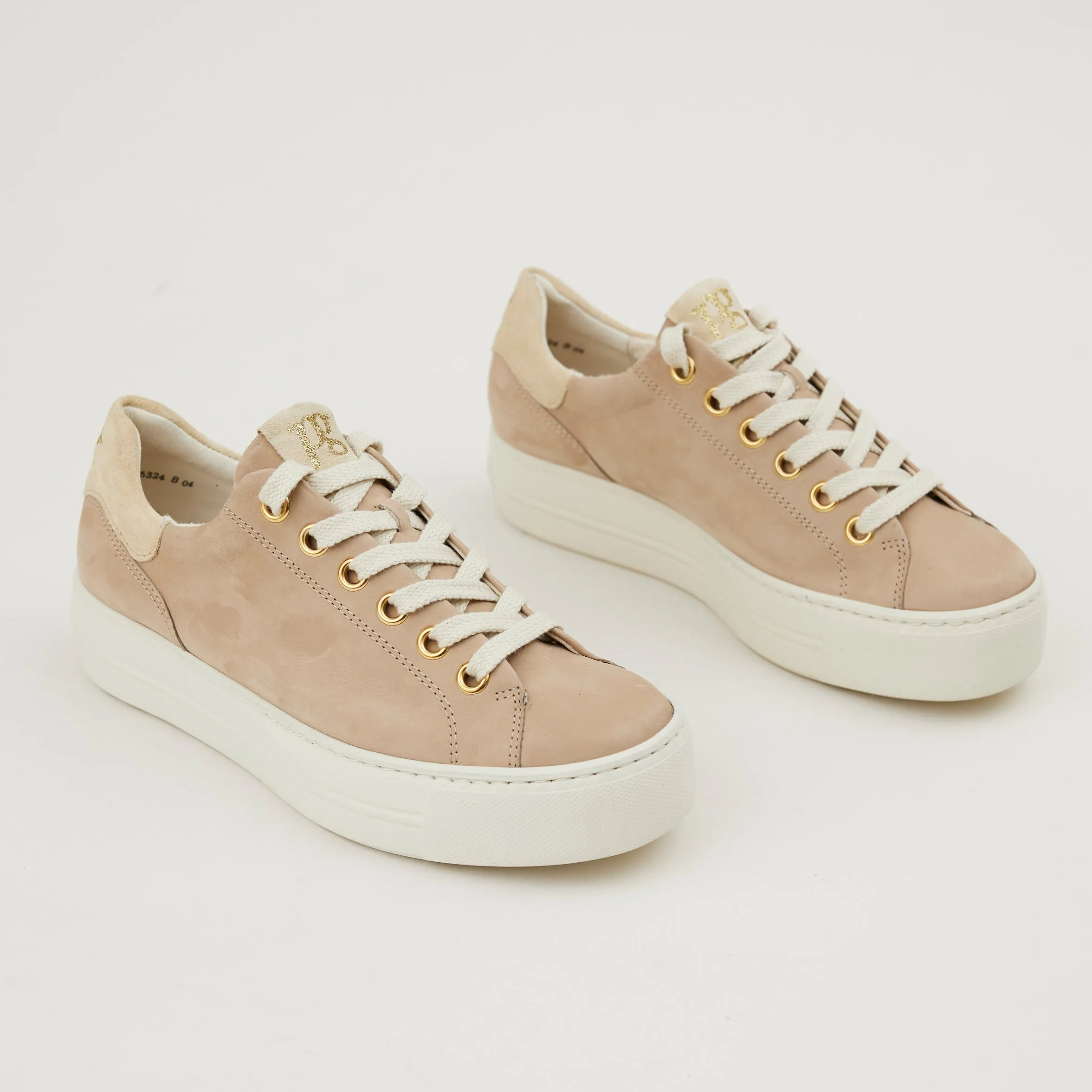 Paul Green Beige Nubuck Trainers