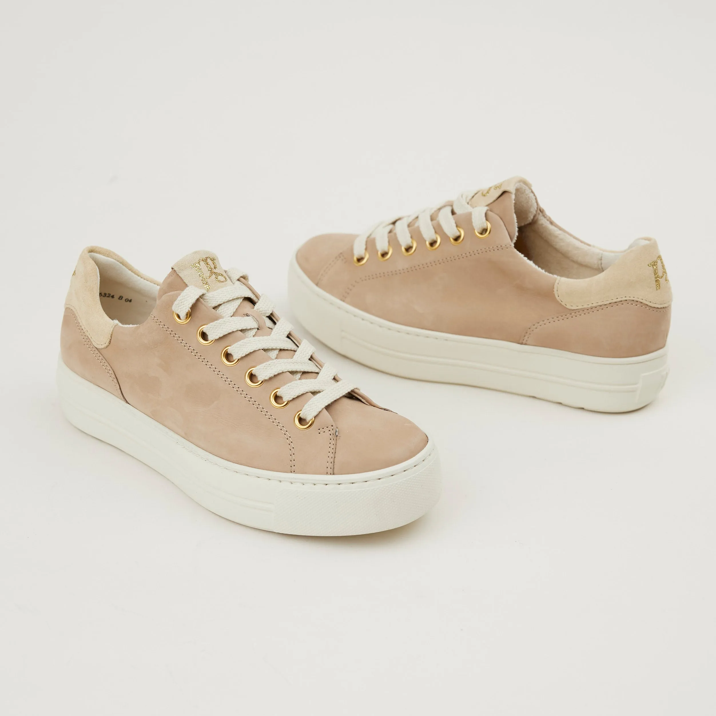 Paul Green Beige Nubuck Trainers