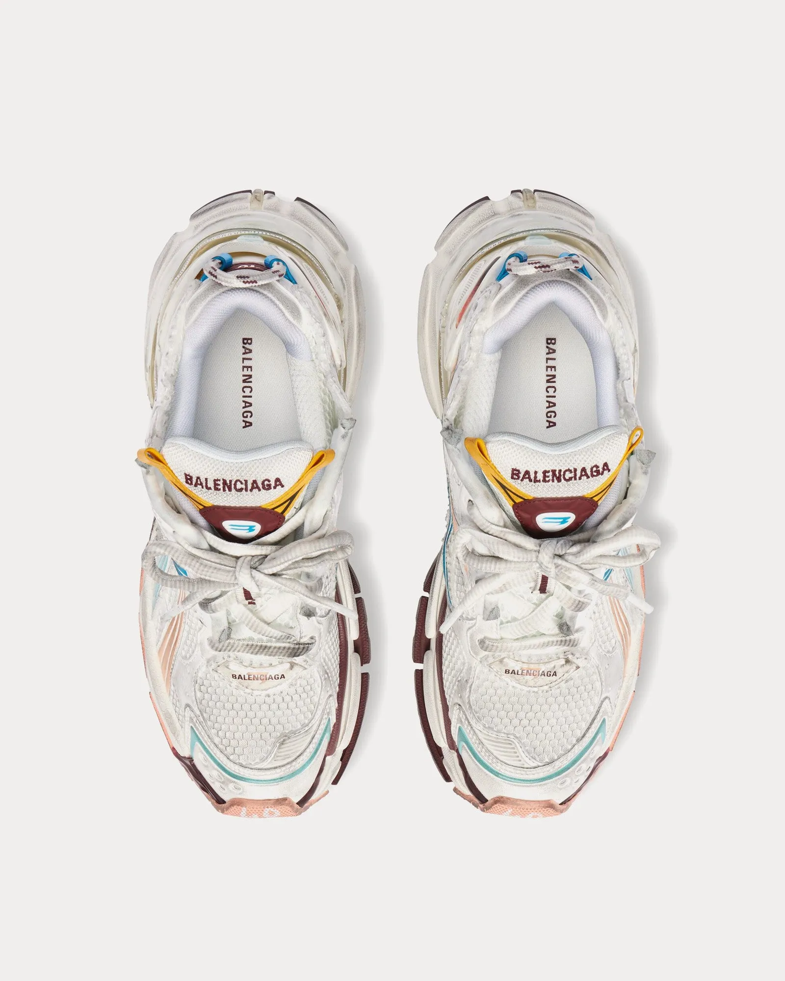 Runner Mesh & Nylon White / Yellow / Pink / Blue Low Top Sneakers