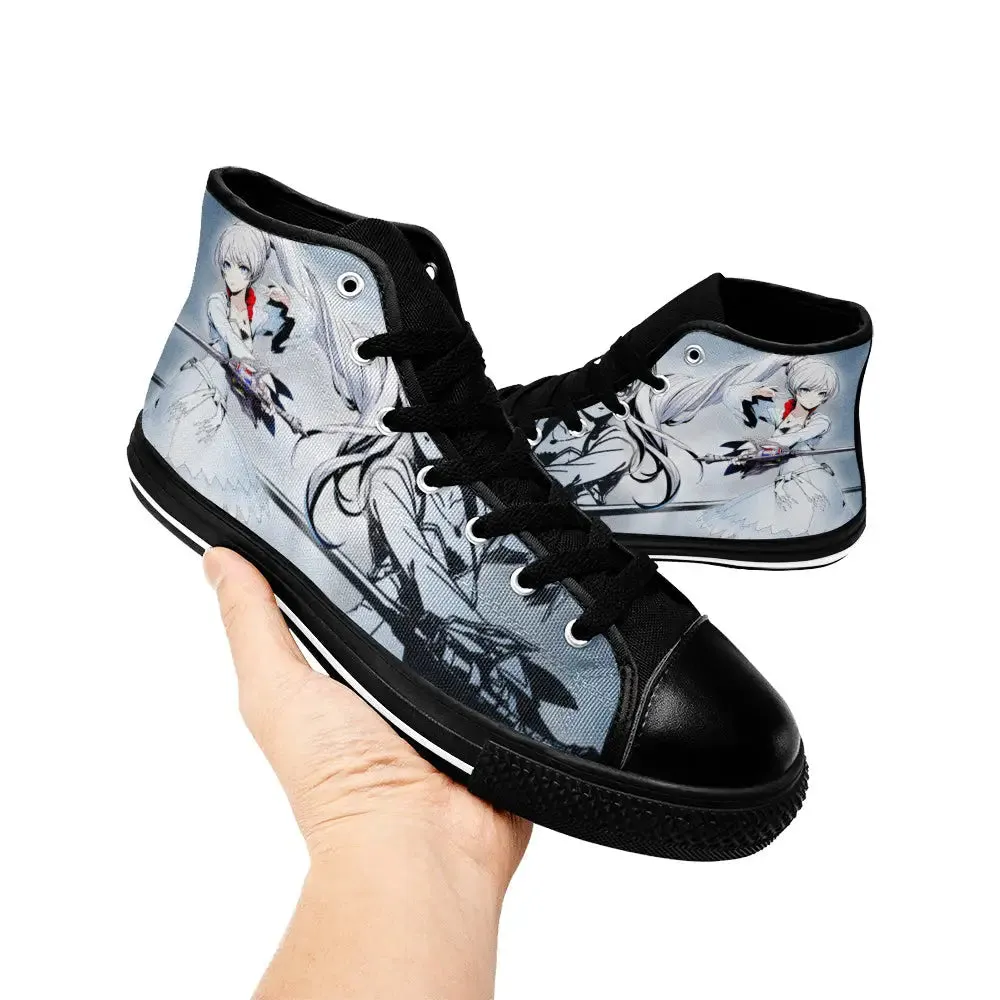 RWBY Weiss Schnee Shoes High Top Sneakers for Kids and Adults