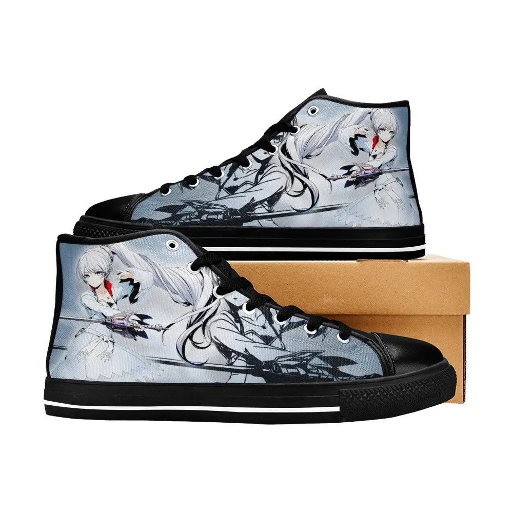 RWBY Weiss Schnee Shoes High Top Sneakers for Kids and Adults