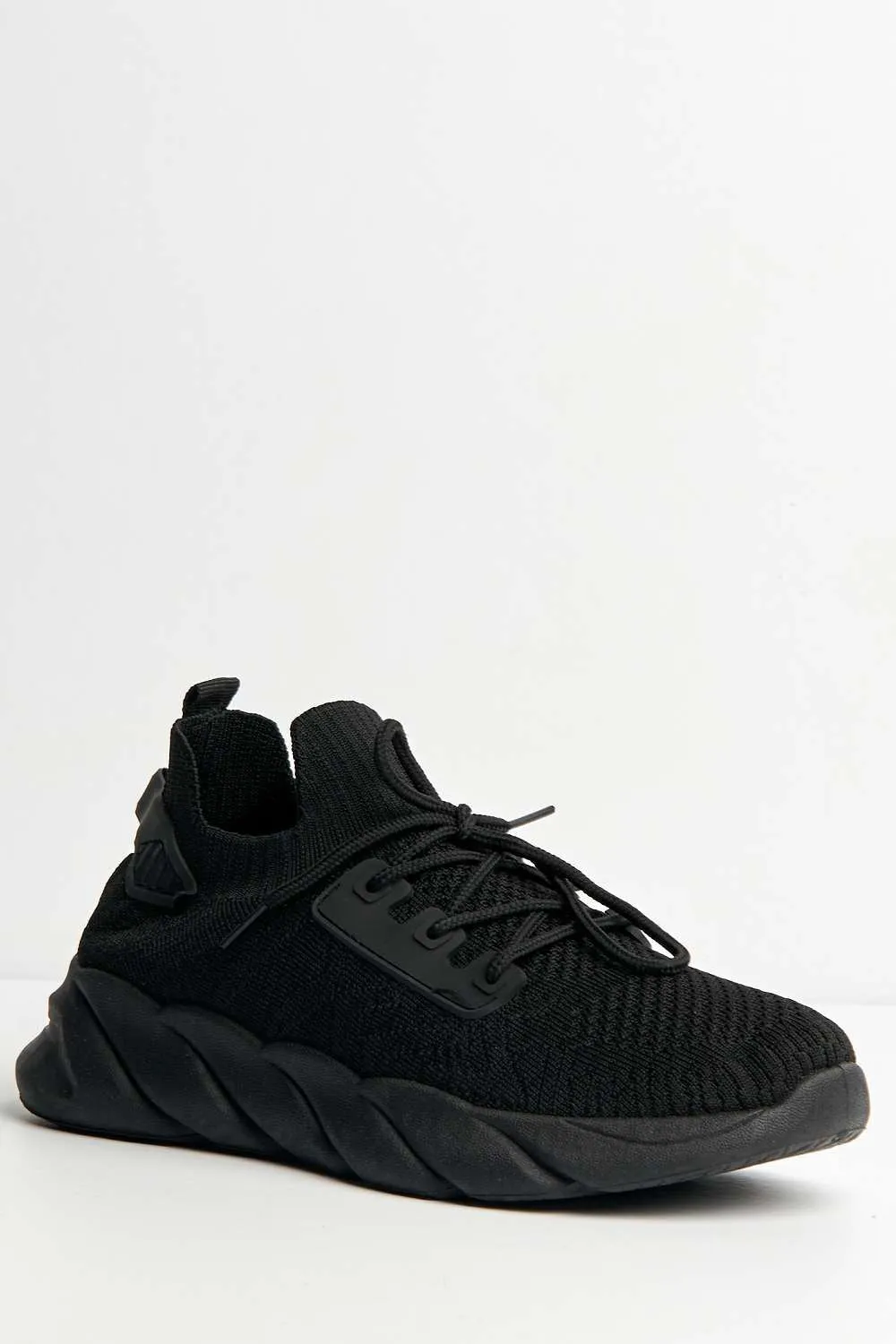 Savi Lace Up Trainers in Black