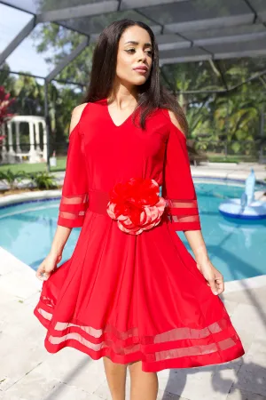 Short Mesh Banded Dress