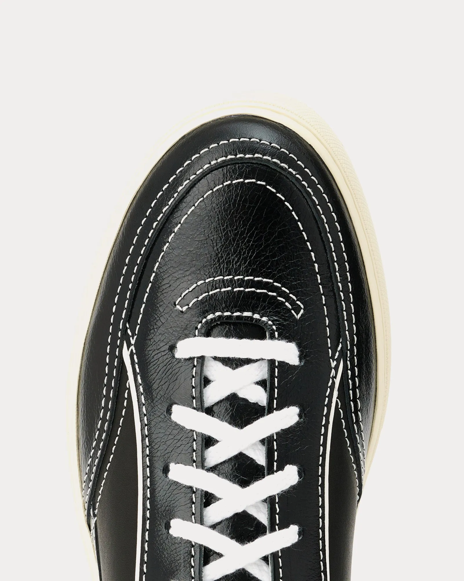 Skimmer Leather Black Low Top Sneakers