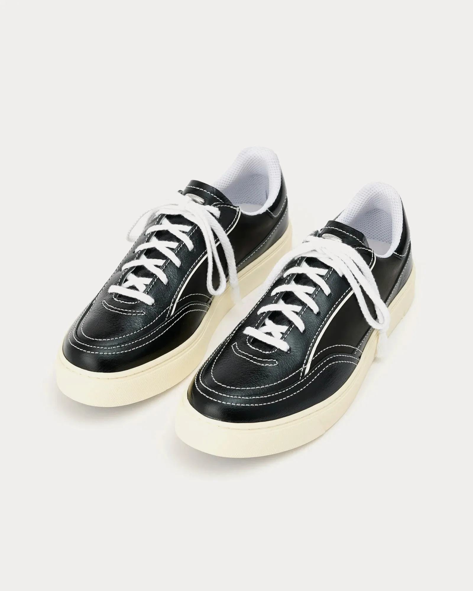 Skimmer Leather Black Low Top Sneakers
