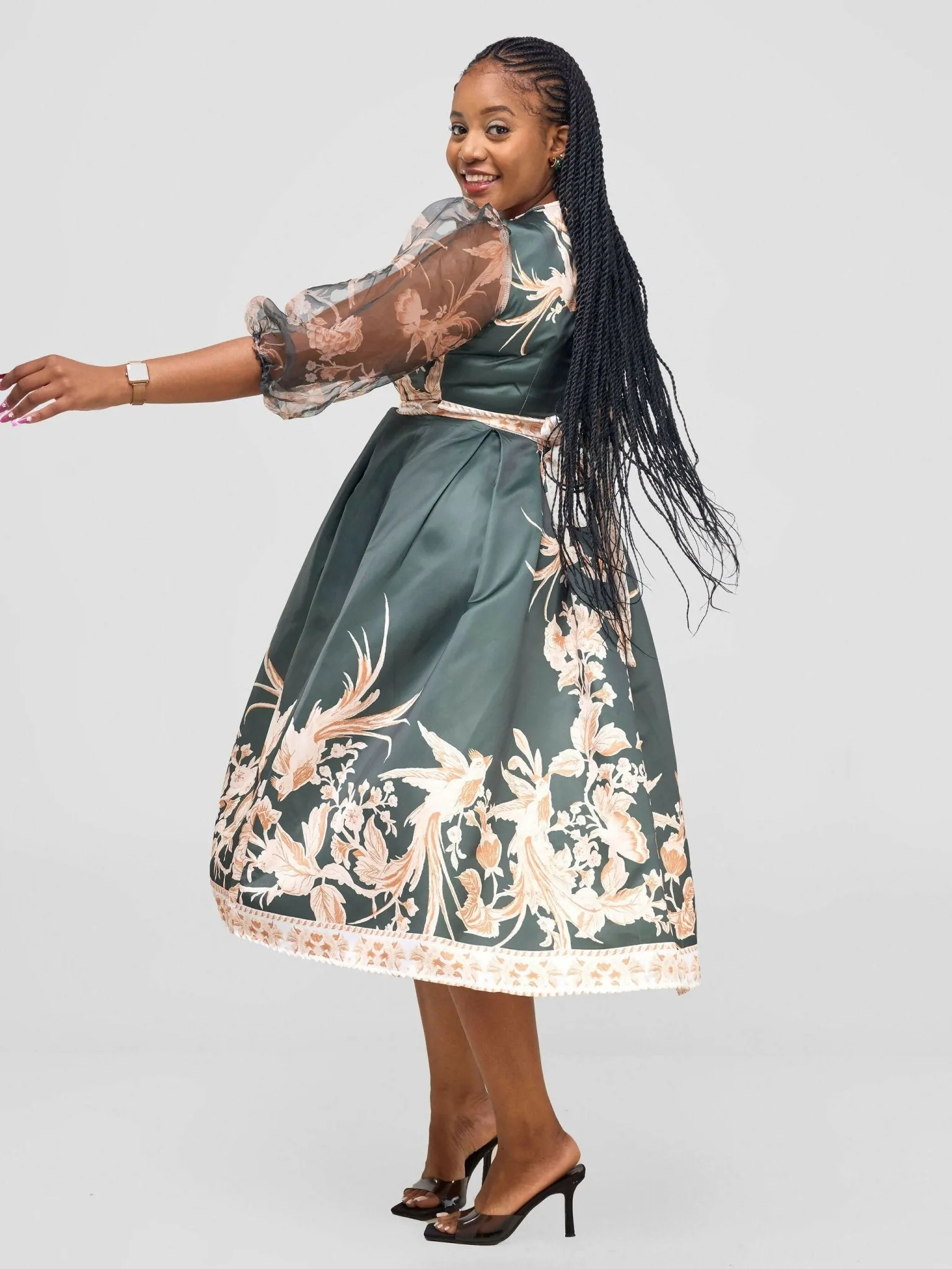 Stylish Sisters Dress - Green