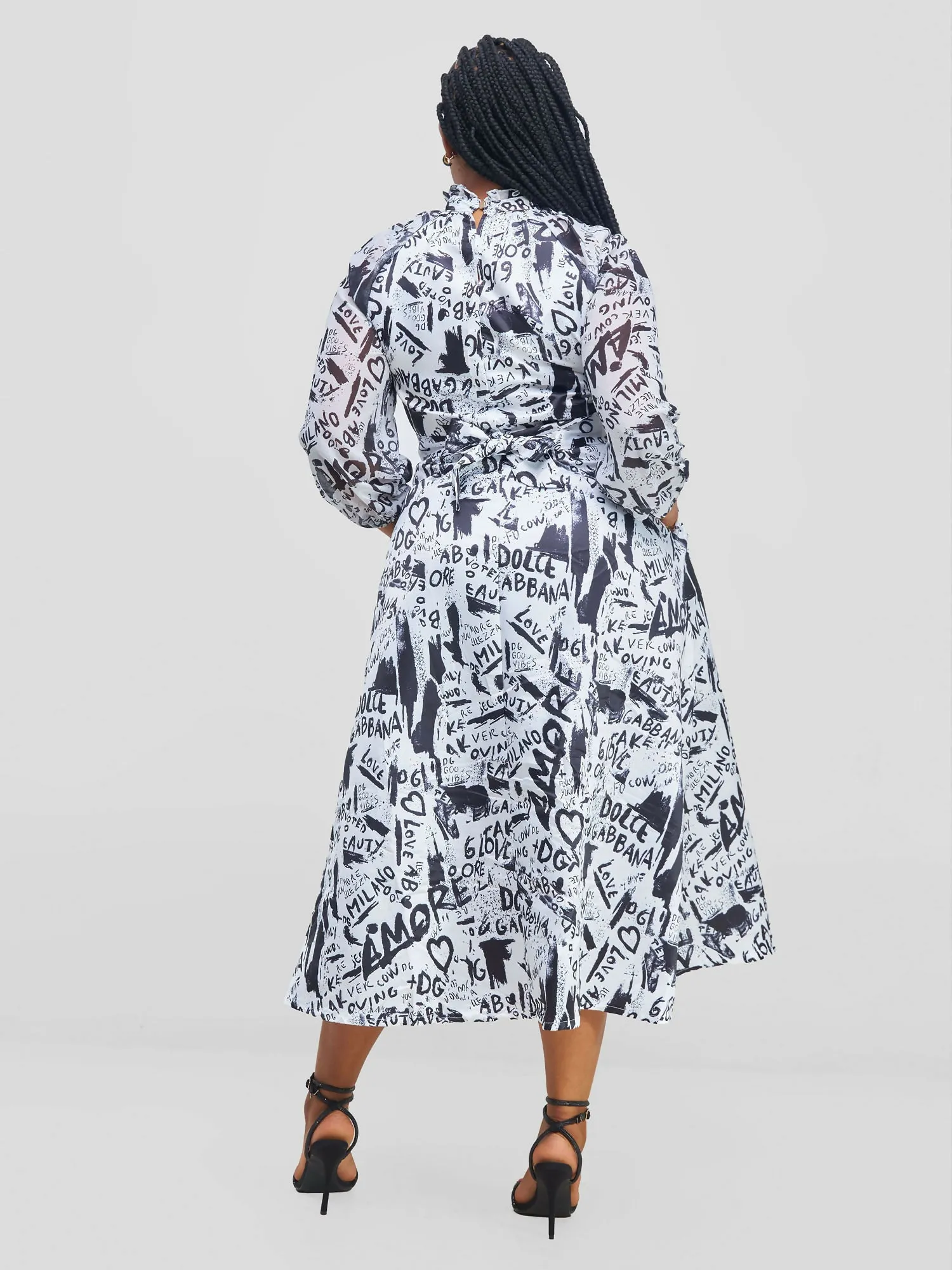 Stylish Sisters Maxi Dress - Black / White
