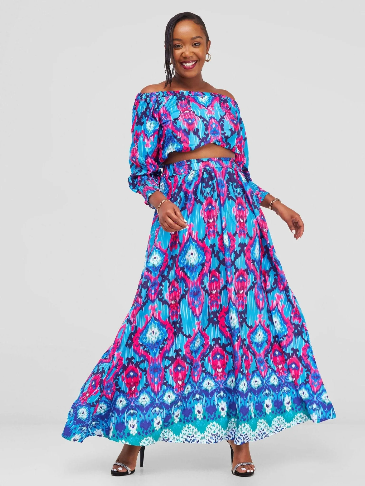 Stylish Sisters Skirt & Top Set - Blue