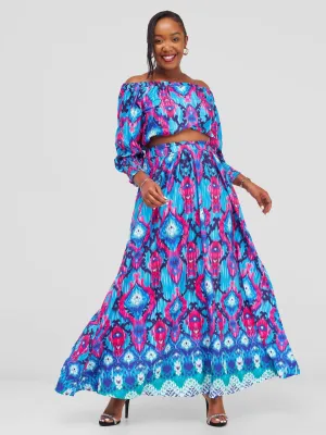 Stylish Sisters Skirt & Top Set - Blue