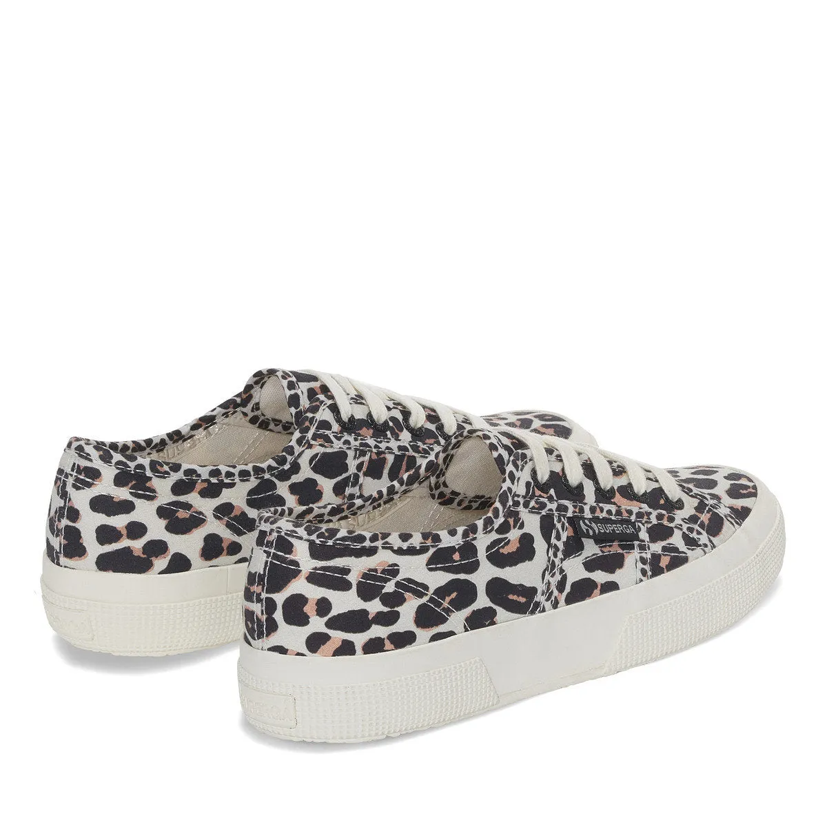 Superga Cotu 2750 Light Beige Leopard Print Canvas.