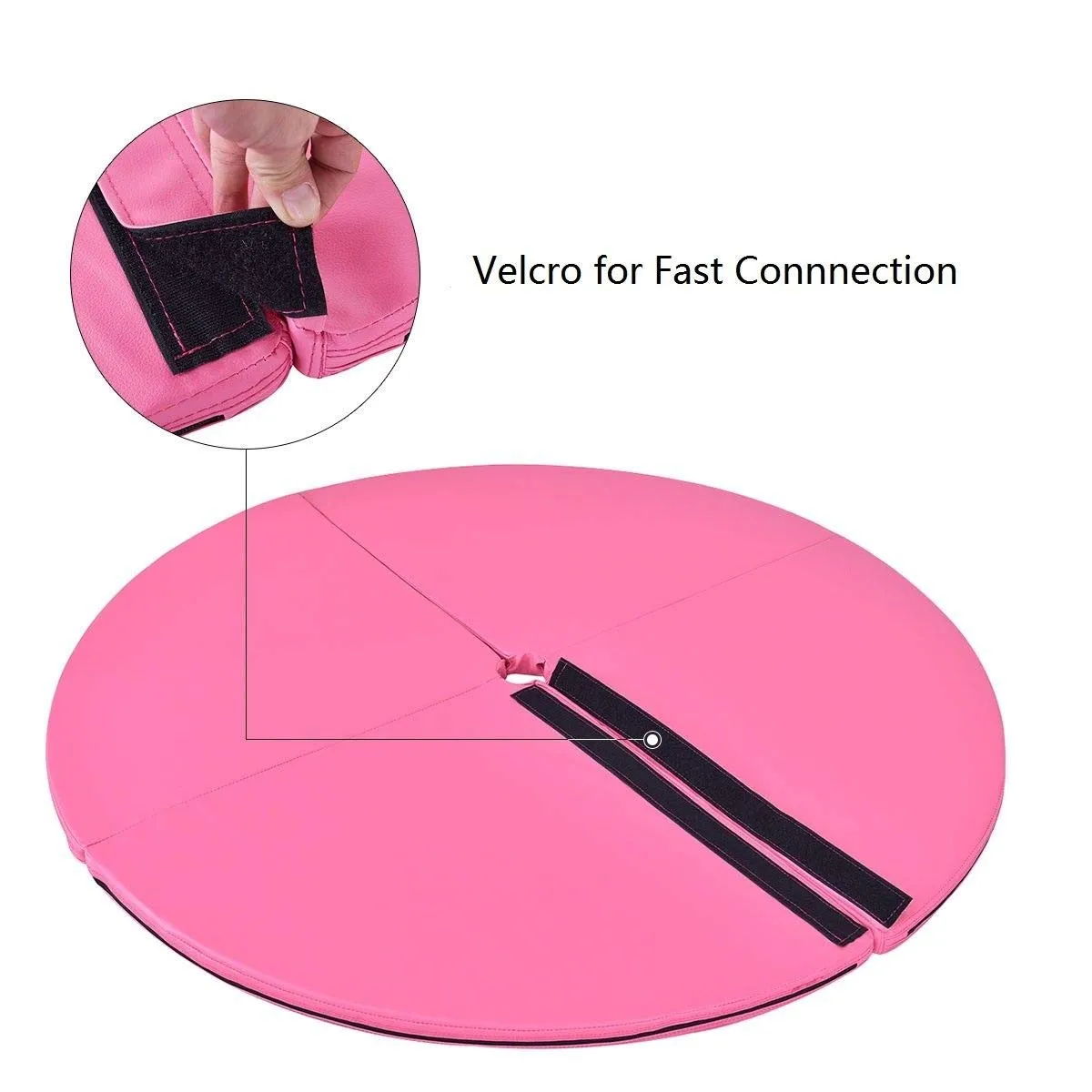 Tangkula Pole Dance Mat Foldable Yoga Exercise Safety Dancing Cushion Steel Pipe Crash Mat, Dia 5ft x 2"