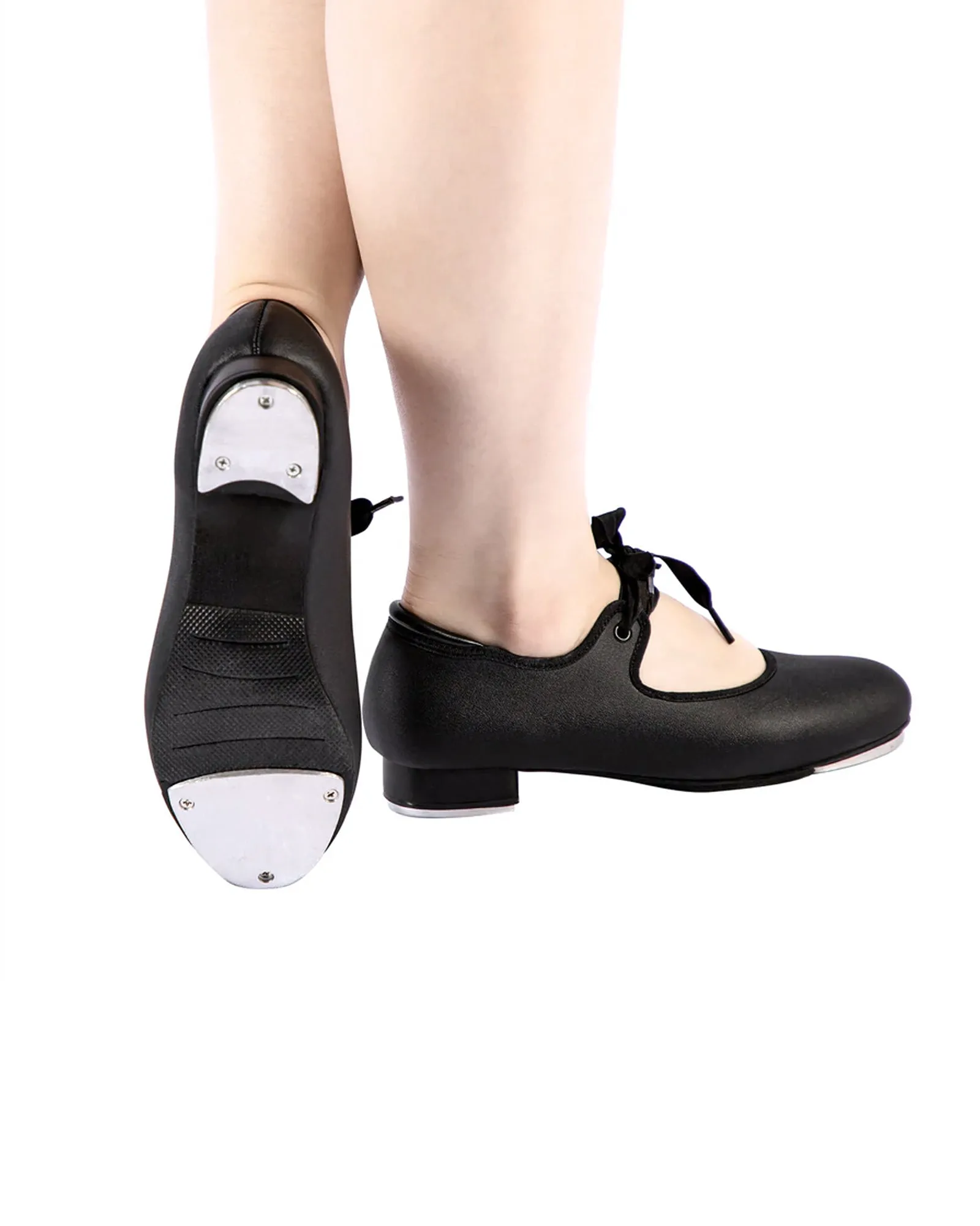 Tap Ribbon Tie Elastic Tap Shoes for Adults