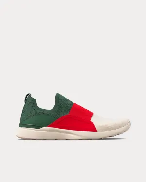 TechLoom Bliss Dark Green / Red / Pristine Running Shoes