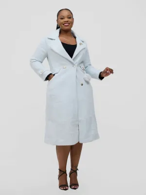Trench Coat Jacket - Sky Blue