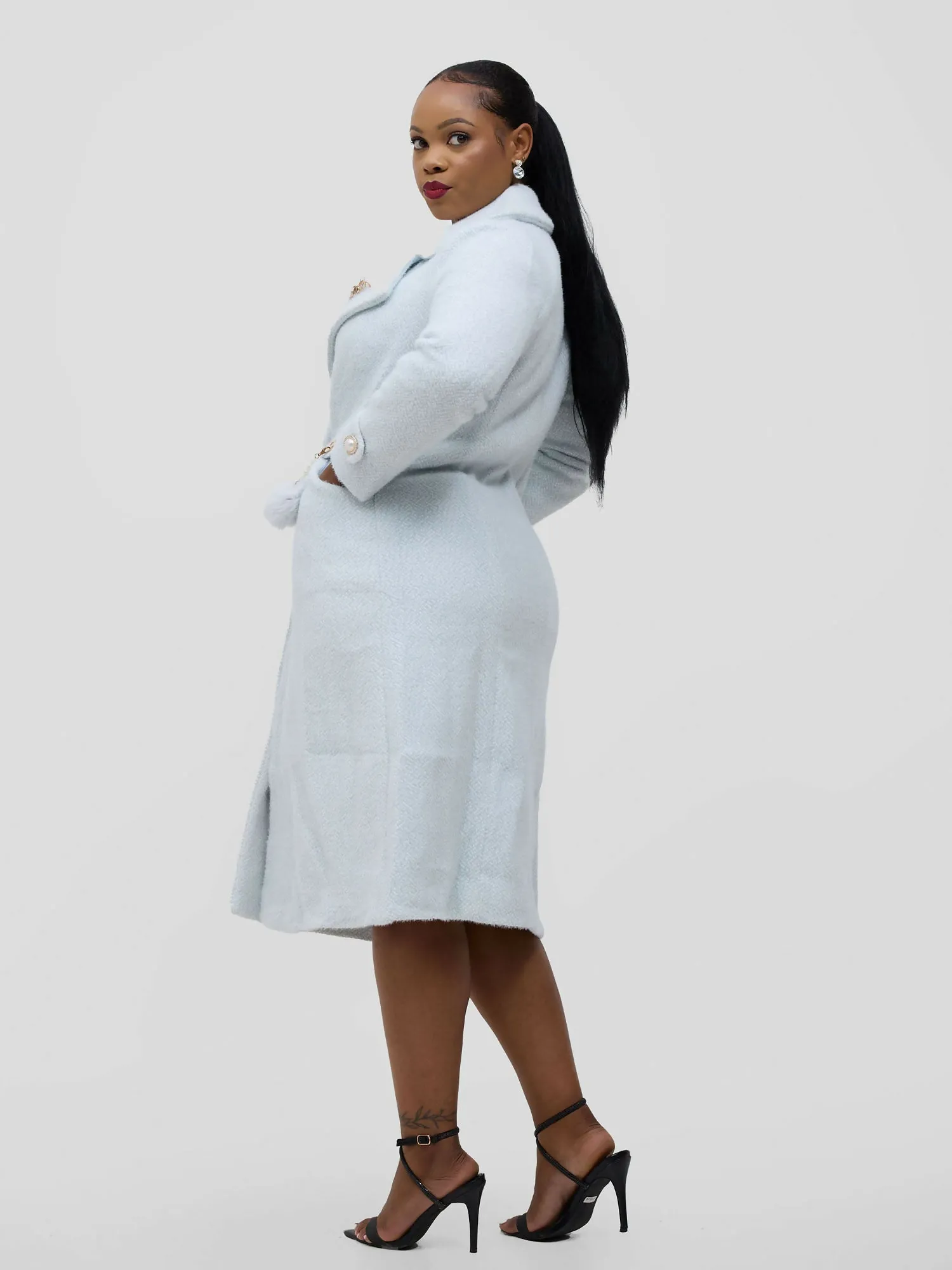 Trench Coat Jacket - Sky Blue