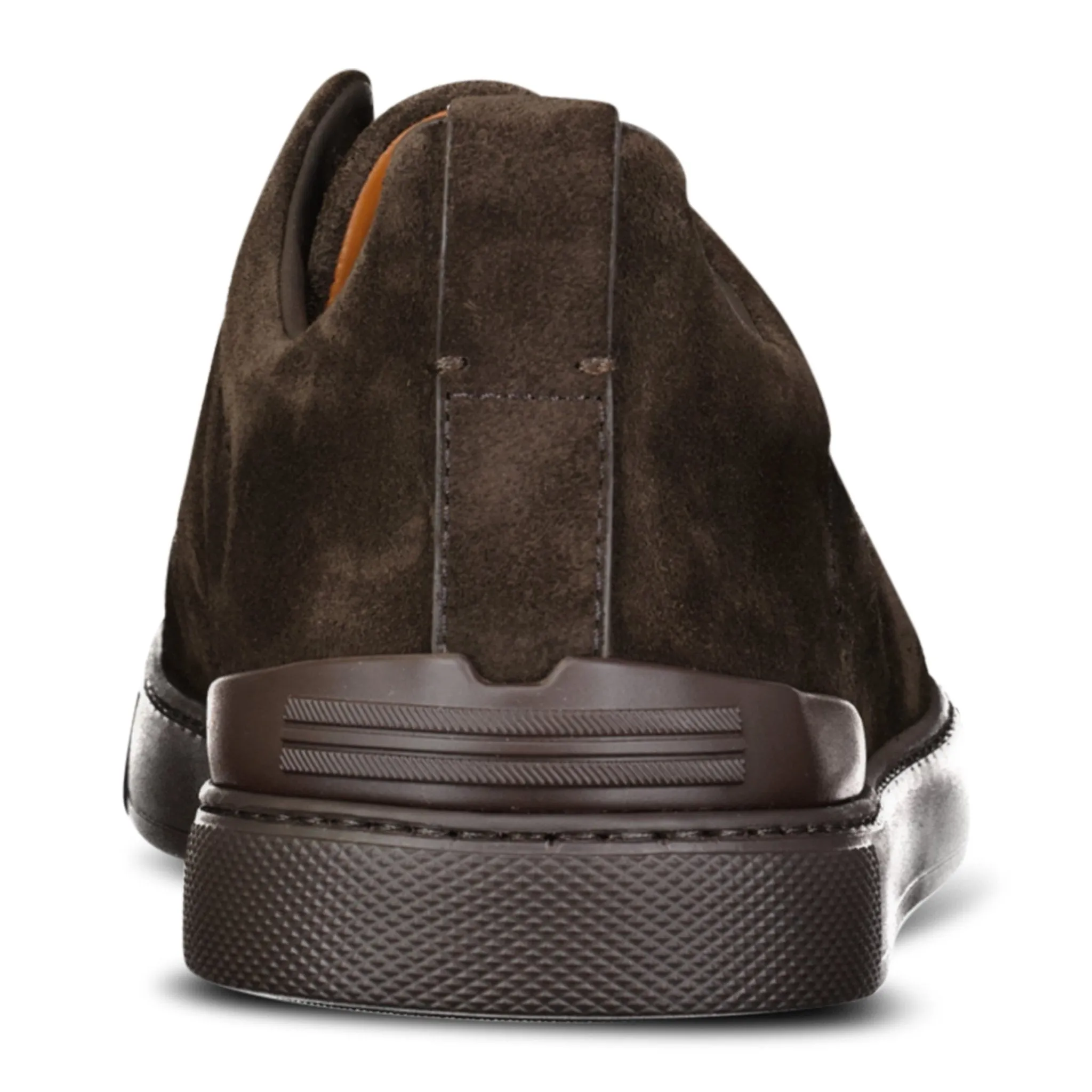 Triple Stitch Trainers Dark Brown Suede