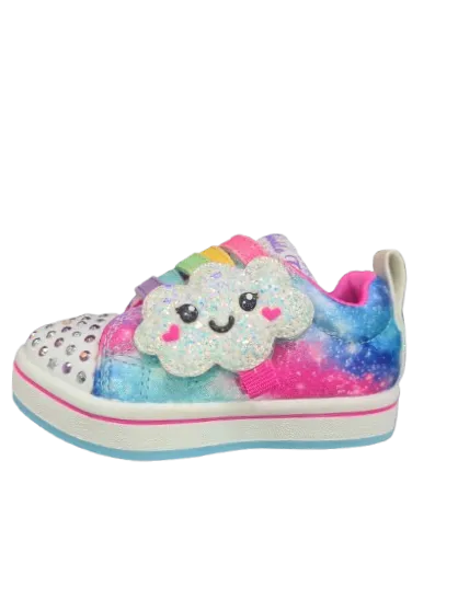 Twinkle toes by skechers rainbow smiles trainers