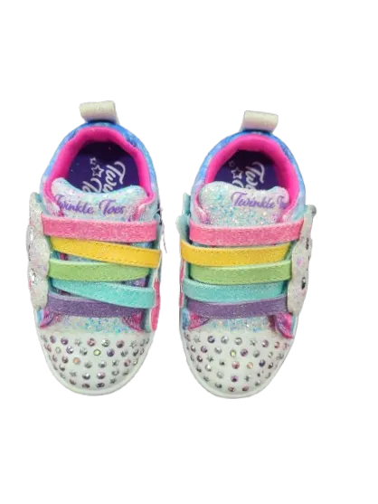 Twinkle toes by skechers rainbow smiles trainers