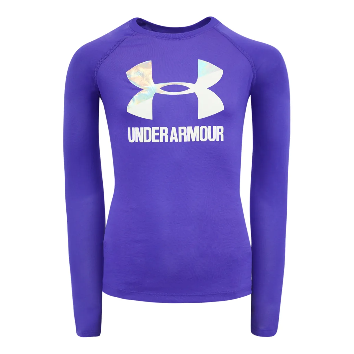 Under Armour Girl's Two Tone Big Logo L/S T-Shirt