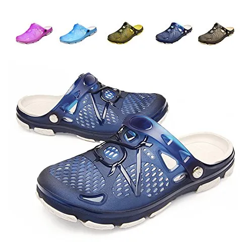 Unisex Non Slip Breathable Sport Slides（Blue）