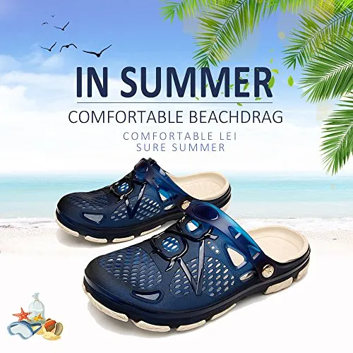 Unisex Non Slip Breathable Sport Slides（Blue）