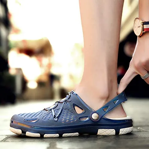 Unisex Non Slip Breathable Sport Slides（Blue）