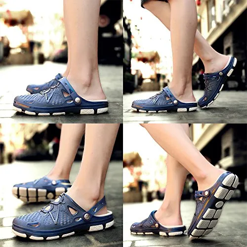 Unisex Non Slip Breathable Sport Slides（Blue）