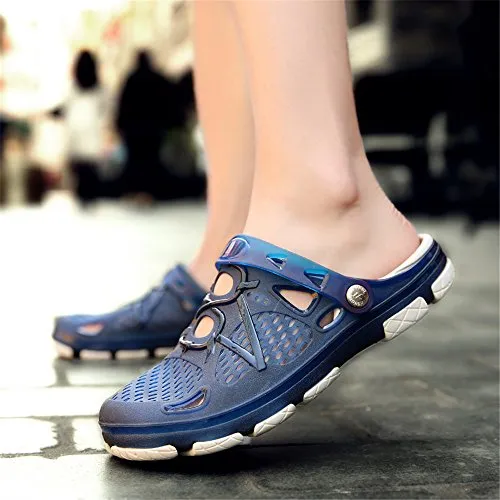 Unisex Non Slip Breathable Sport Slides（Blue）