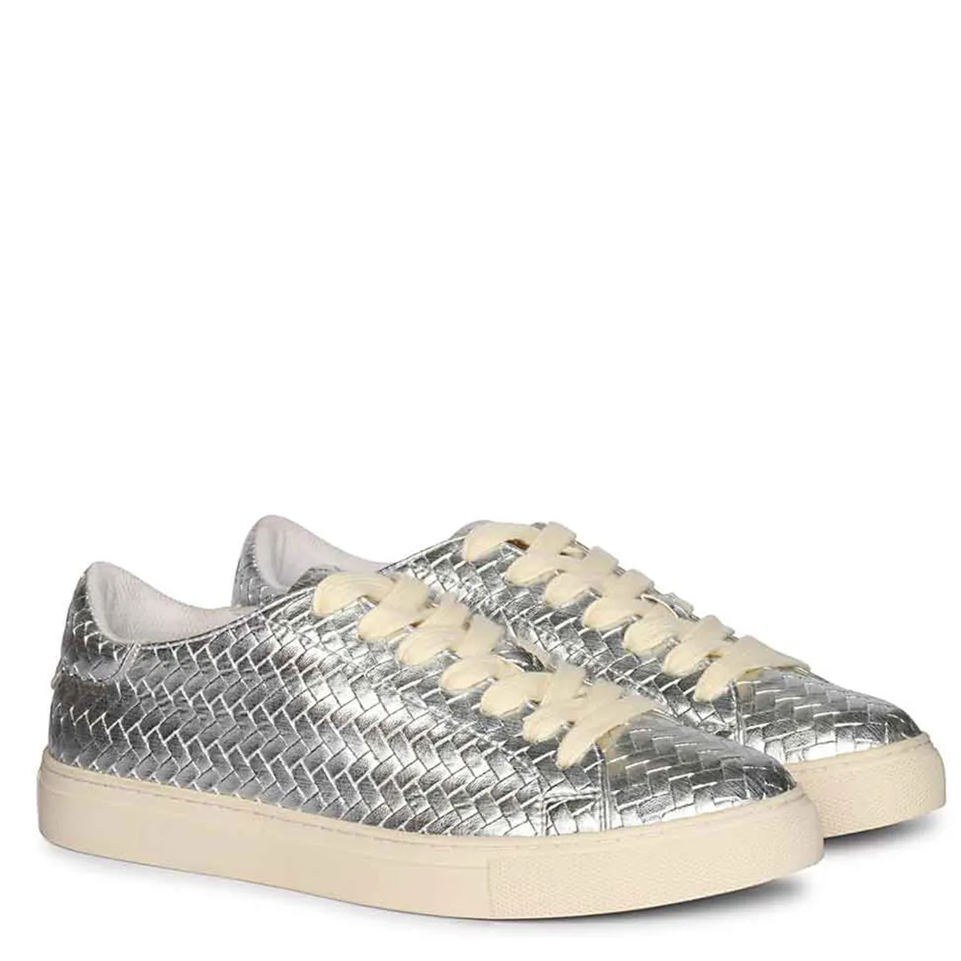 ViviBlu Silver Leather Sneakers