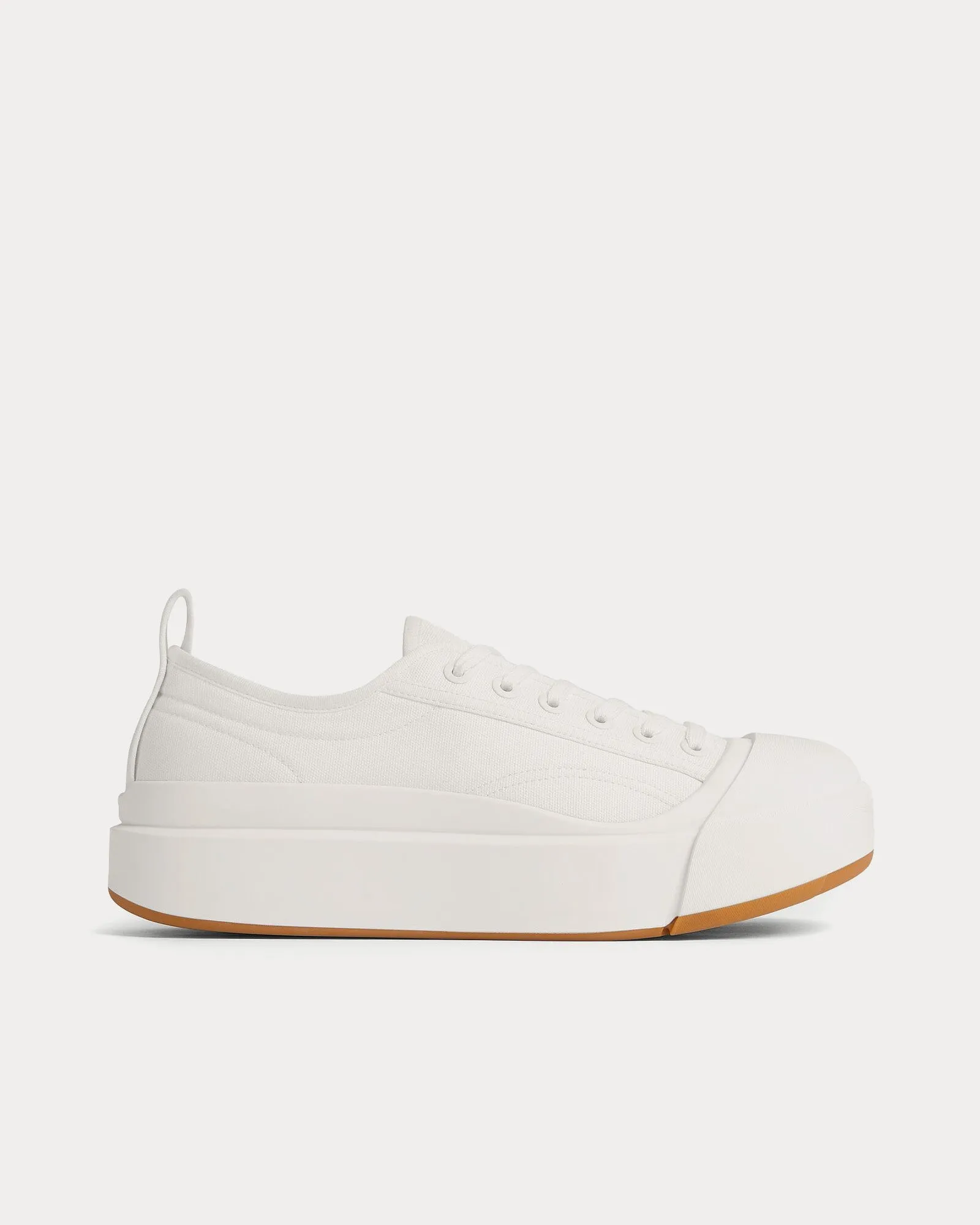 Vulcan Platform Canvas Optic White Low Top Sneakers