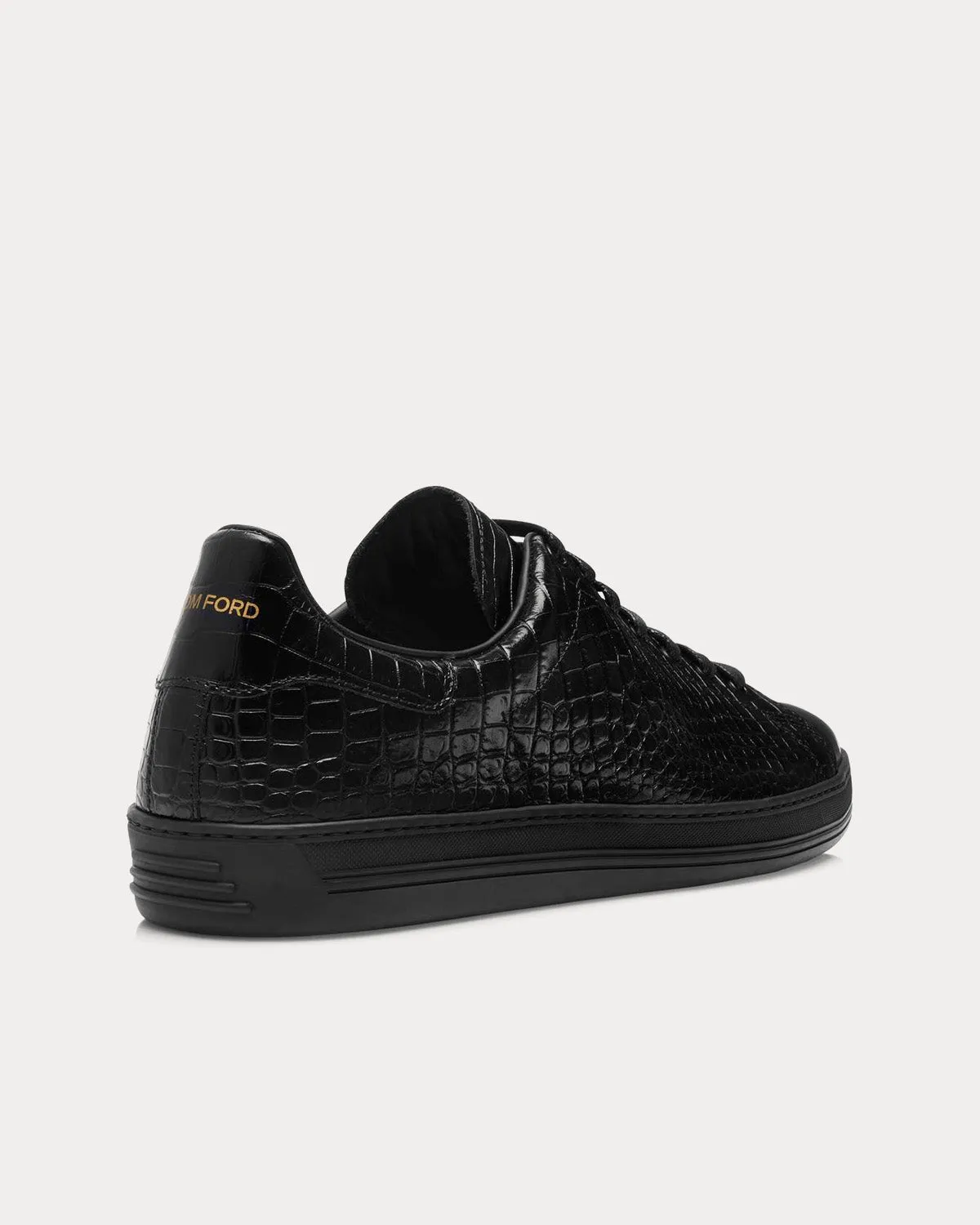 Warwick Printed Alligator Black Low Top Sneakers