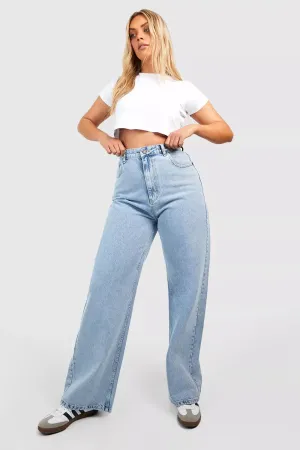 Wide Leg High-Rise Heavy Fade Jeans