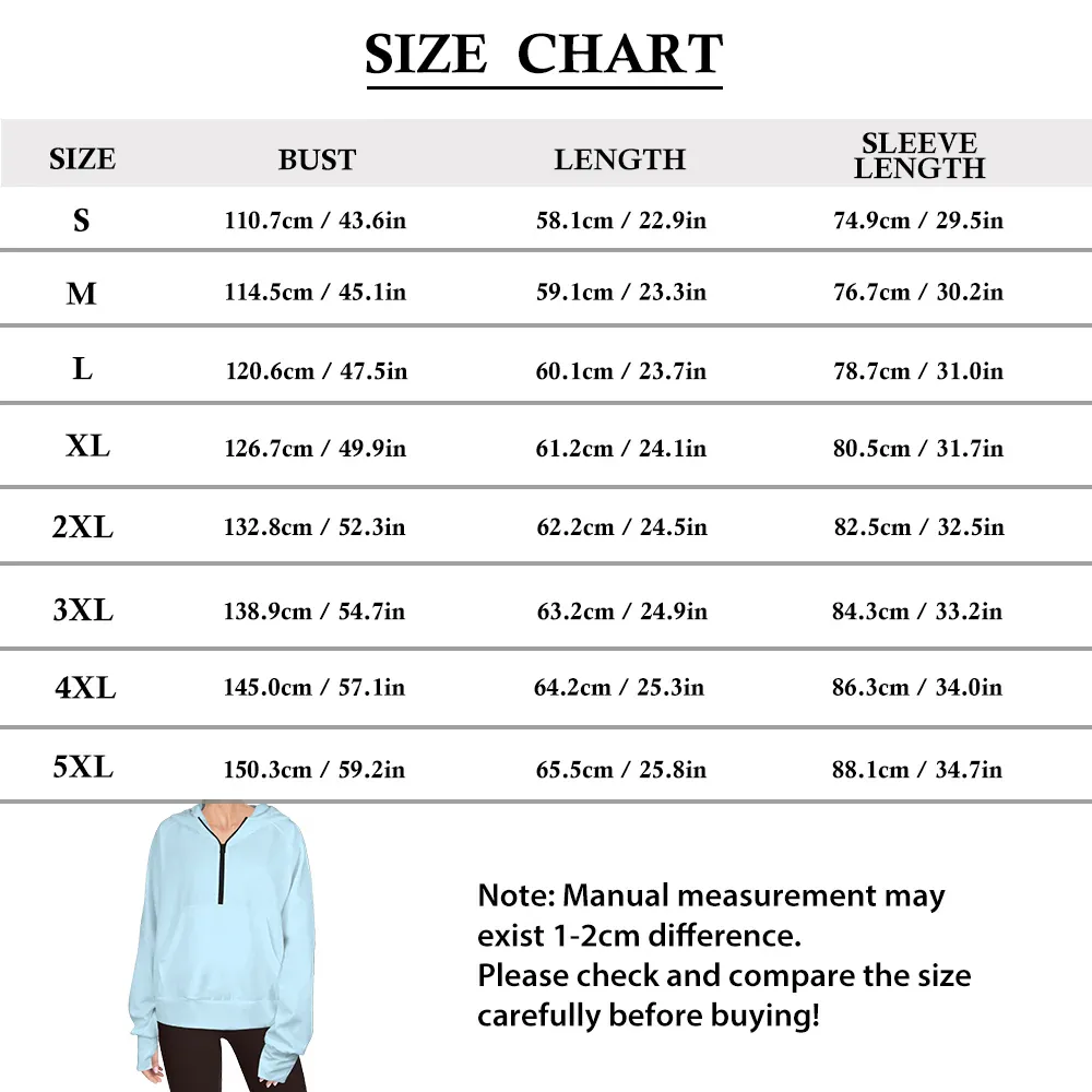 Women's Half Zip Cropped Hoodies Custom Face Bohemian Fleece Athletic Pullover Hoodies with Pockets Thumb Hole