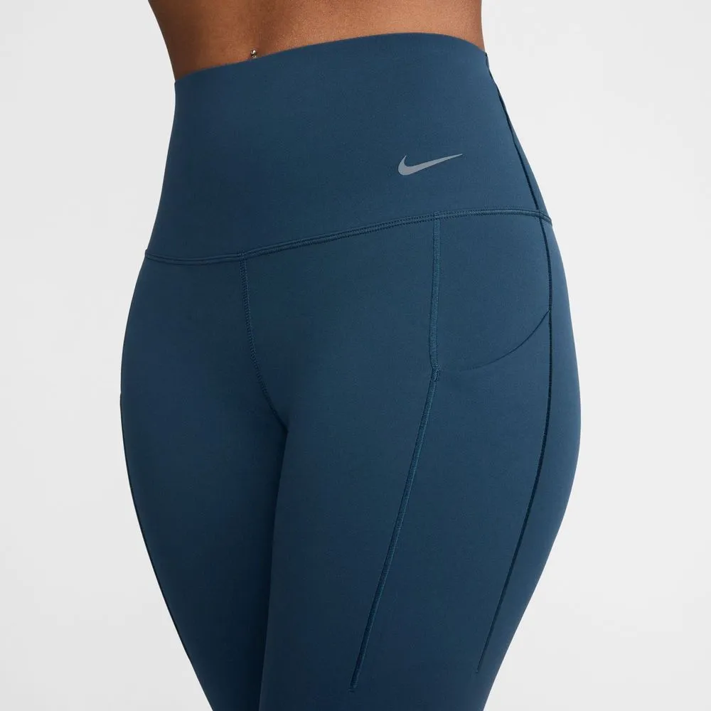 Womens Medium-Support High-Waisted 7/8 Leggings with Pockets - Armory Navy/Black