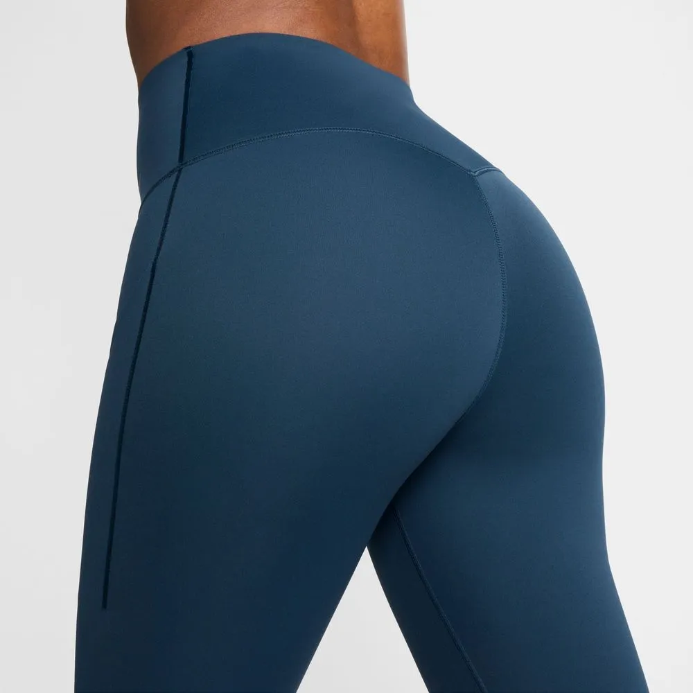Womens Medium-Support High-Waisted 7/8 Leggings with Pockets - Armory Navy/Black