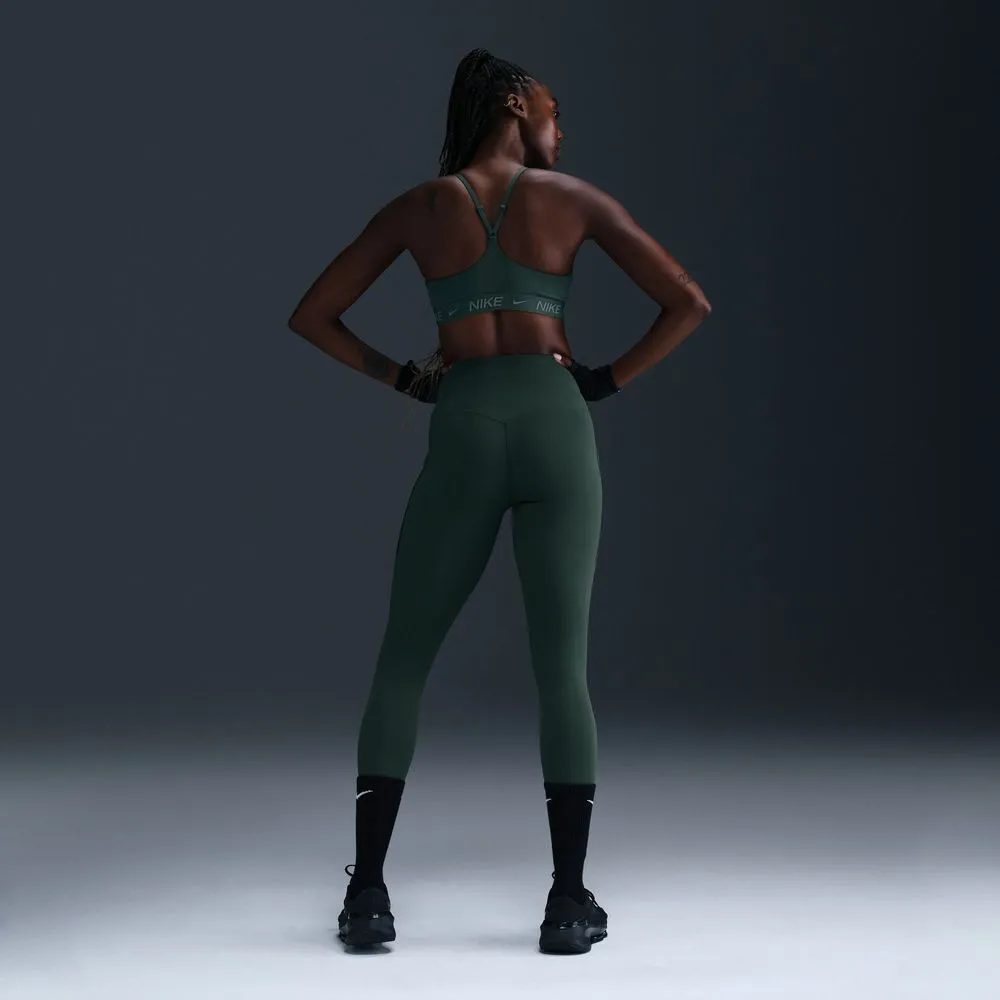 Womens Medium-Support High-Waisted 7/8 Leggings with Pockets - Vintage Green/Black